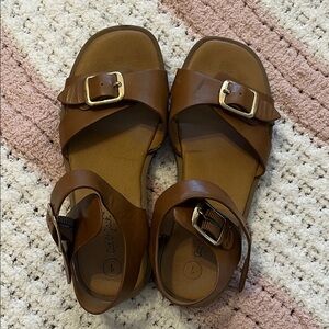 Cat & Jack Brown Strappy Buckle Sandals